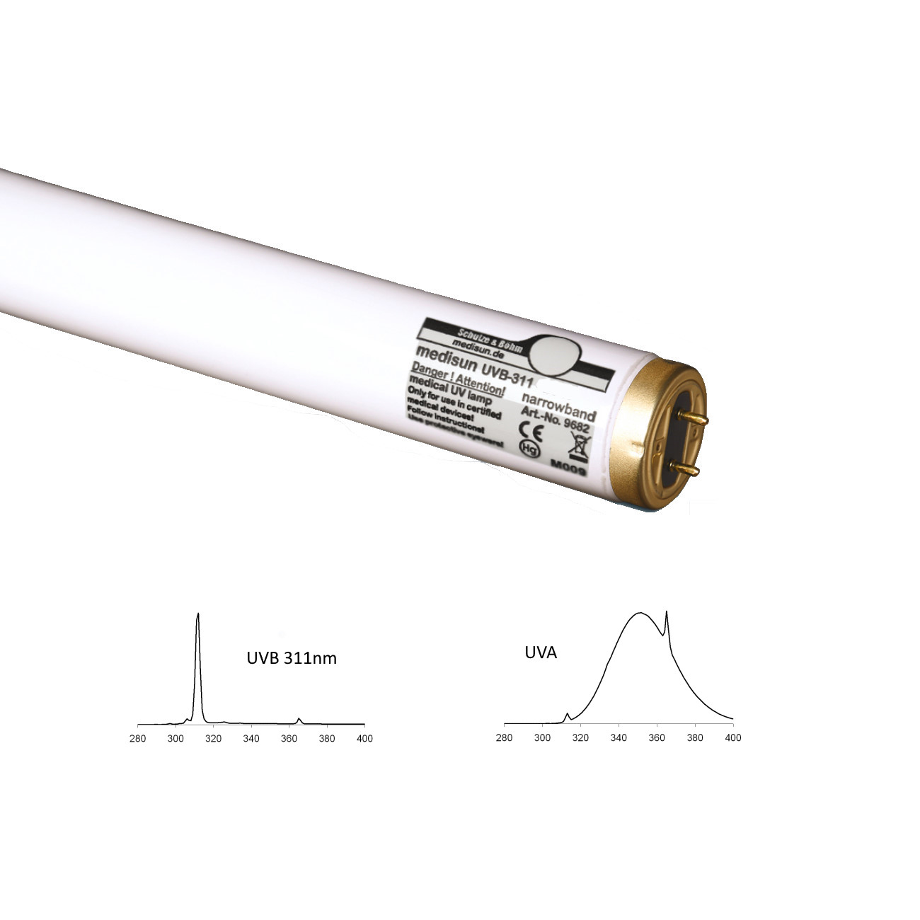 UV Lampe für Medisun 250 | UVA oder UVB 311 nm