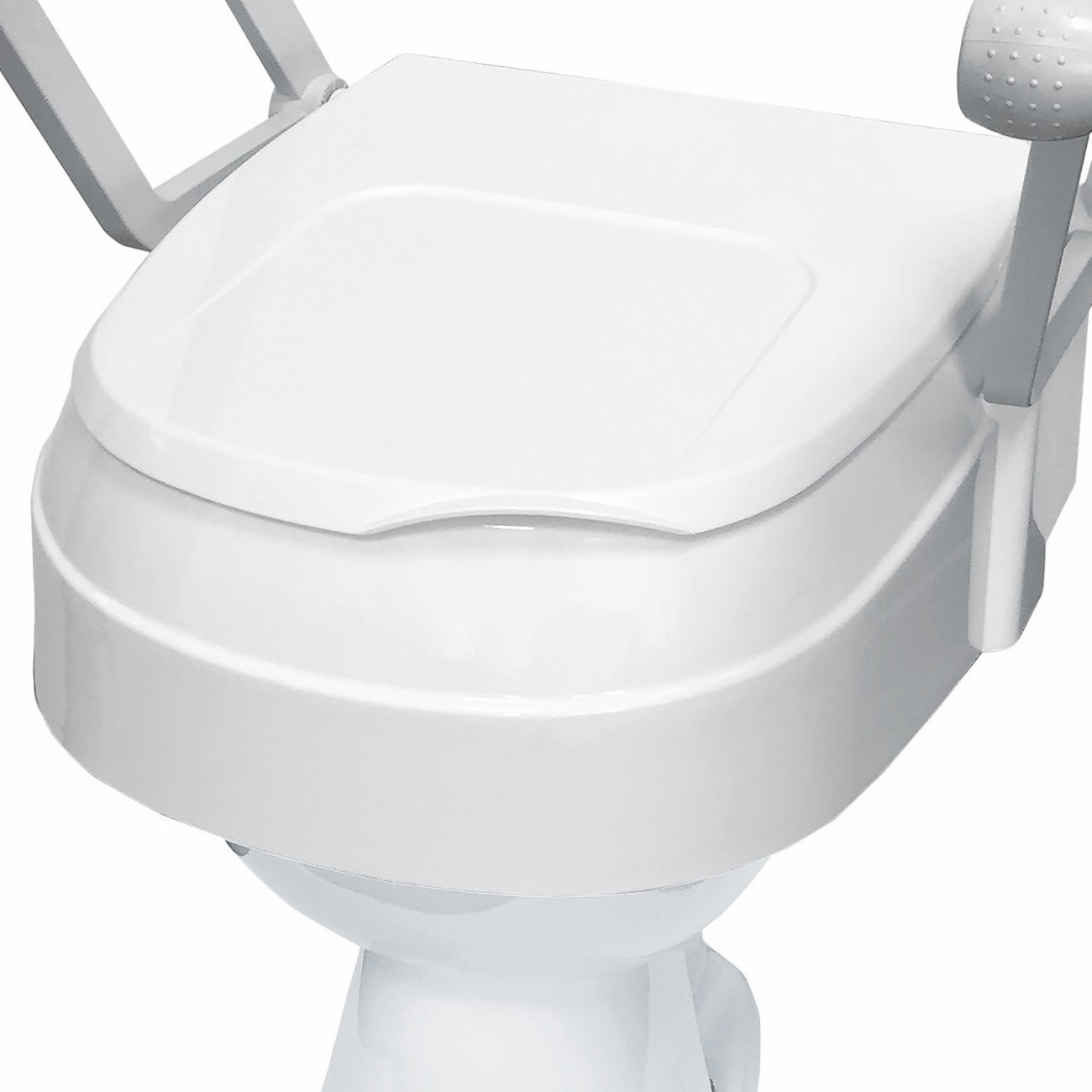 Toilettensitzerhöhung verstellbar, mit Armlehnen