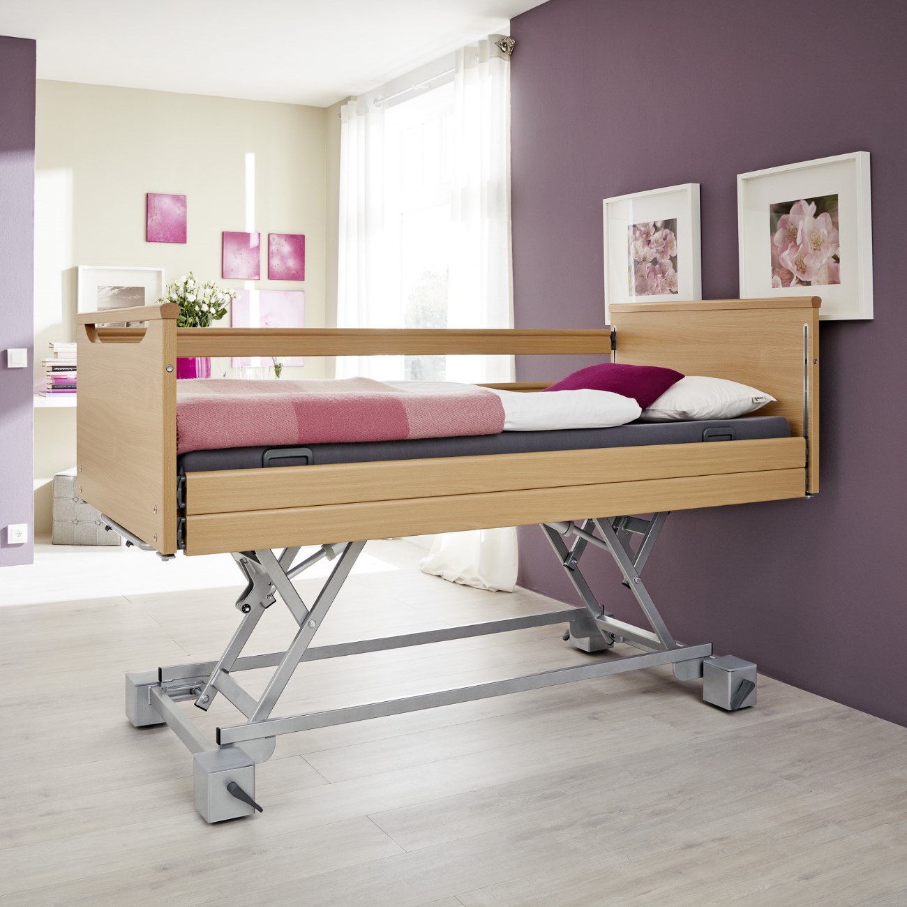Burmeier Regia Easy Switch | Pflegebett mit durchgehenden Seitengittern DSG