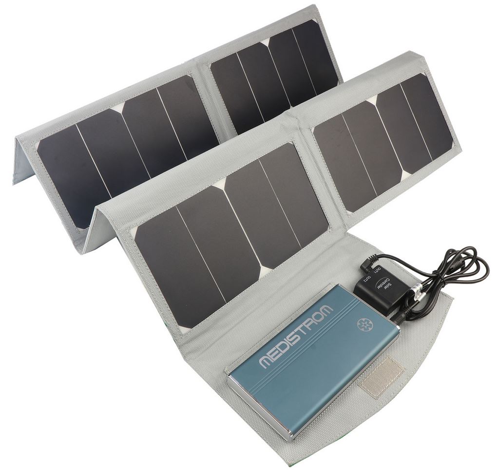 Medistrom Solar Ladegerät | Solar Charger | für Pilot-24 lite Akku