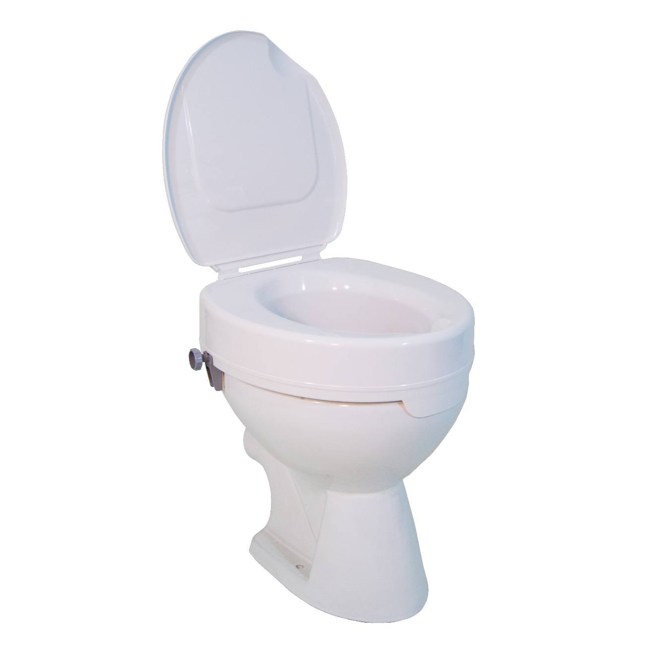 Toilettensitzerhöhung 10cm mit Deckel bis 225 kg